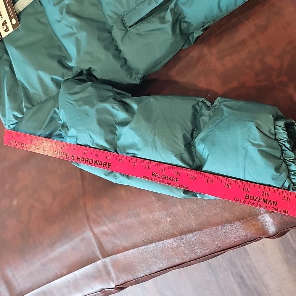 The Warming Project Girls Teal Green Puffer Jacket Hooded Zip Up Size L - Picture 3 of 11